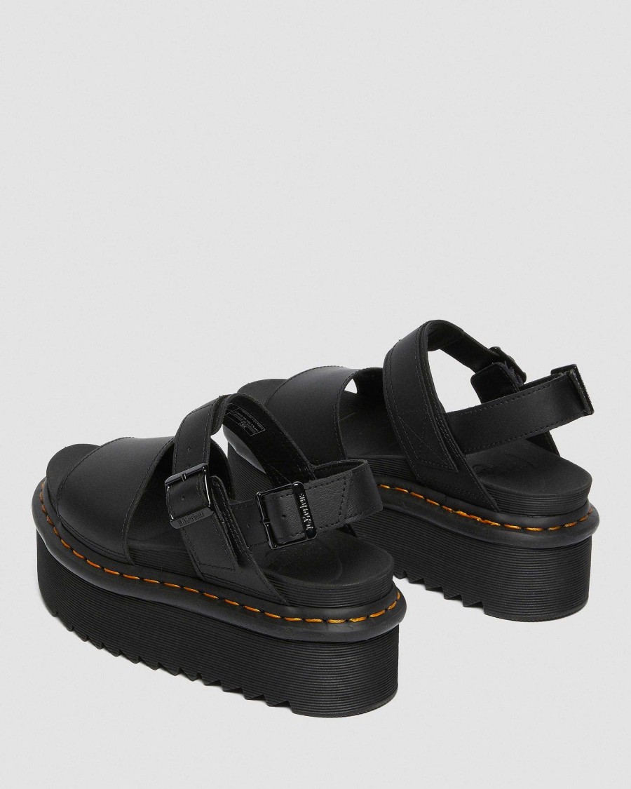 Le Signore Dr. Martens Sandalo Con Plateau | Voss Quad Nero Idro