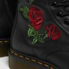 Le Signore Dr. Martens Tenie | Stivaletti Stringati In Pelle 1914 Vonda Con Motivo Floreale Rosa Musta — Softy T