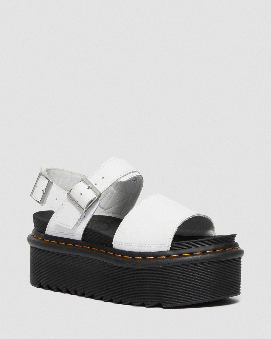 Le Signore Dr. Martens Sandalo Bianchi | Voss Quad Bianco Idro