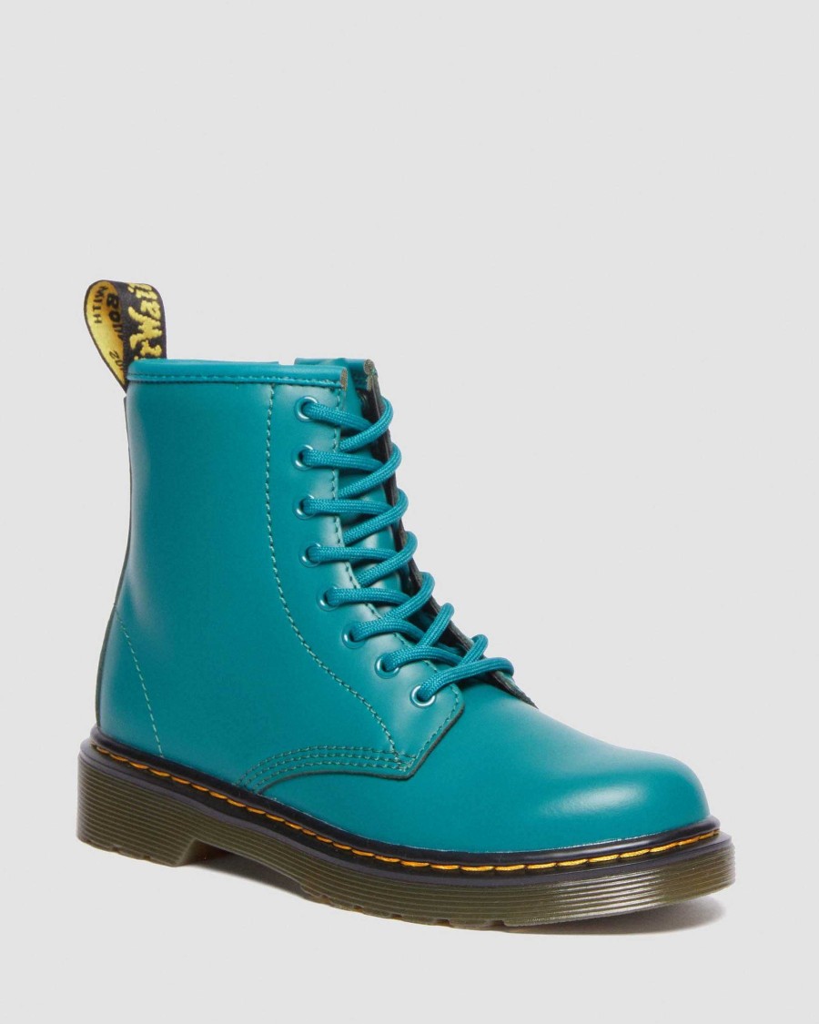 Bambini Dr. Martens Maihar Per Bambini | 1460-Stivaletti In Pelle Da Bambino Verde Acqua Romario