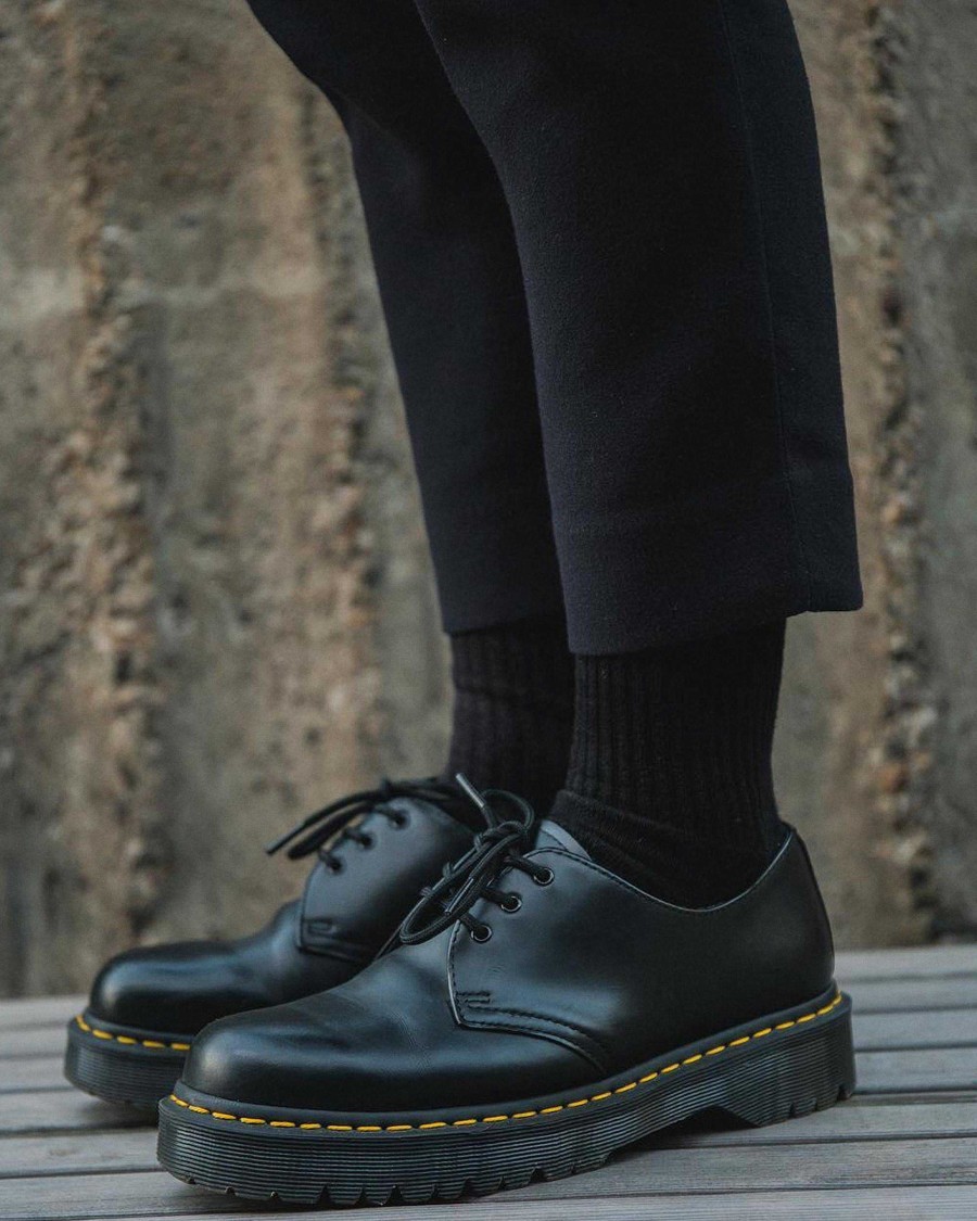 La Mia Genealogia Dr. Martens Scarpe Stringate | 1461 Bex Oxford In Pelle Liscia -Kengat Liscio Nero