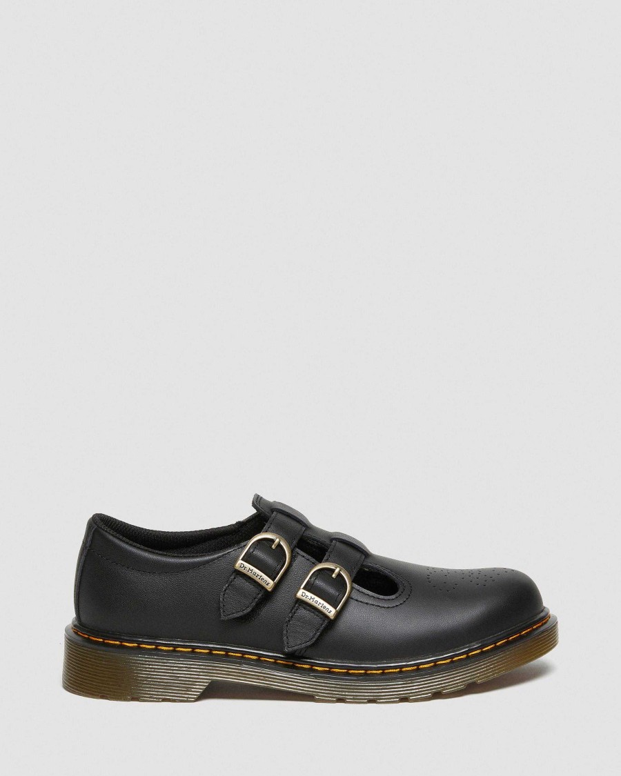 Bambini Dr. Martens Scarpe Da Scuola Per Ragazze | Scarpe Mary Jane In Pelle Softy T Da Ragazzo 8065 Musta — Softy T