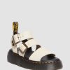 Le Signore Dr. Martens Sandalo Con Plateau | Sandali Con Piattaforma Quadrupla Gryphon In Pelle Paperinbeige — Pisa