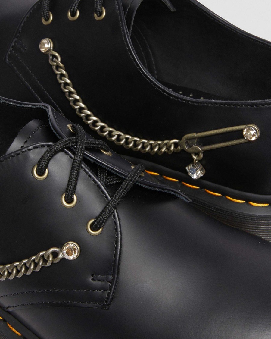 La Mia Genealogia Dr. Martens Scarpe Stringate | 1461-Maihar Decorato Con Cristalli Swarovski® Liscio Nero