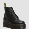 Le Signore Dr. Martens Tenie | Nappa Milled Sinclair -Piattaforma Musta: Nappa Macinata