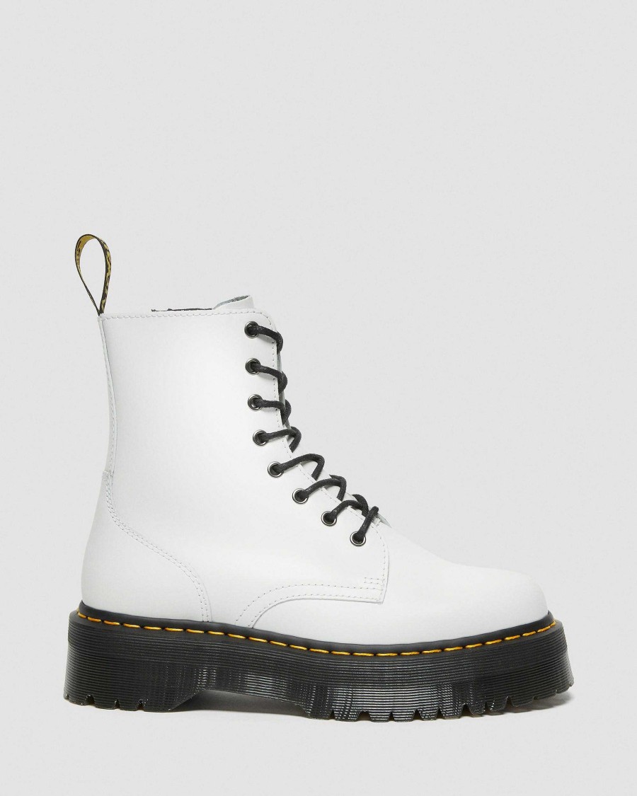 La Mia Genealogia Dr. Martens Piattaforme | Piattaforme Lisce Jadon Bianco - Lucido Liscio