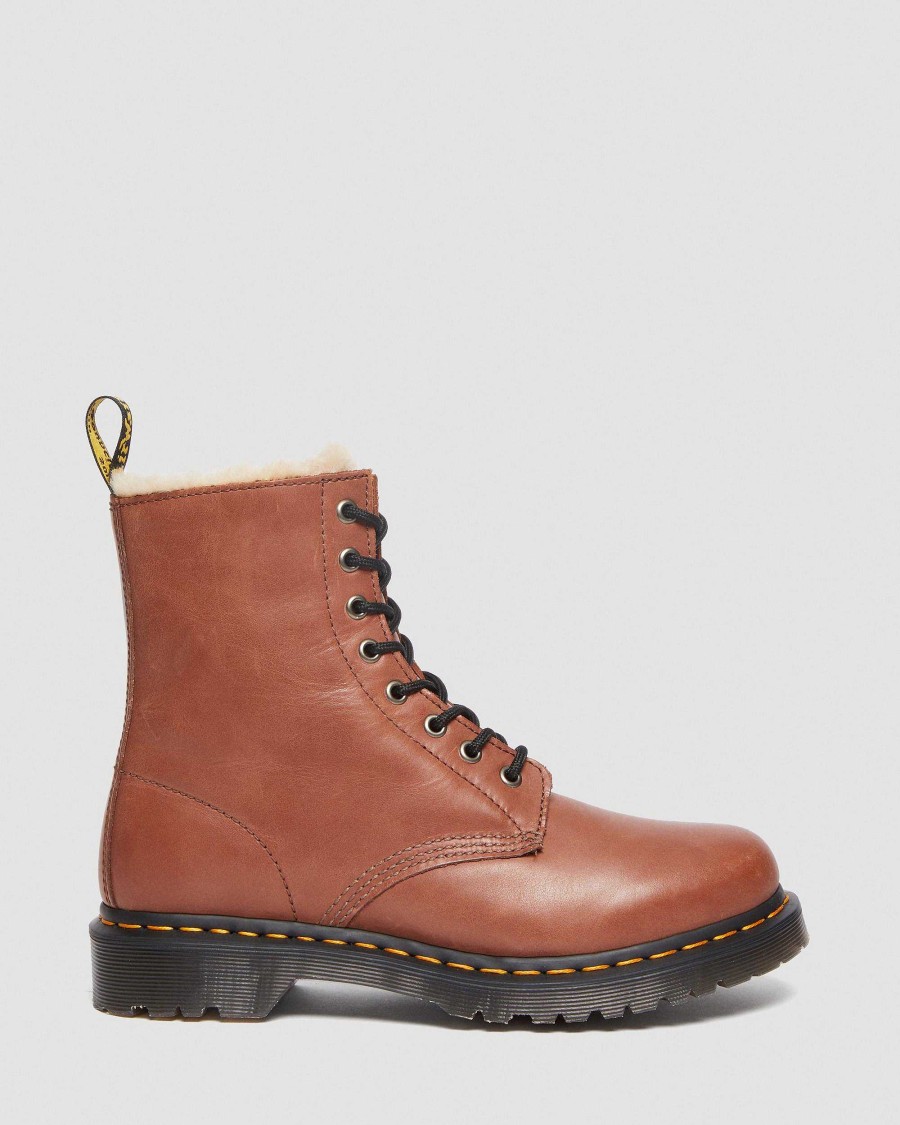 Le Signore Dr. Martens Tenie | 1460 Stringata In Pelle Foderata In Pelliccia Sintetica Serena -Maiharit Marrone: Maniscalco