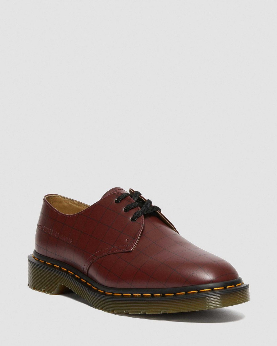 La Mia Genealogia Dr. Martens Scarpe Stringate | 1461 Sotto Copertura Liscio -Nahkakengat Rosso Ciliegia: Liscio