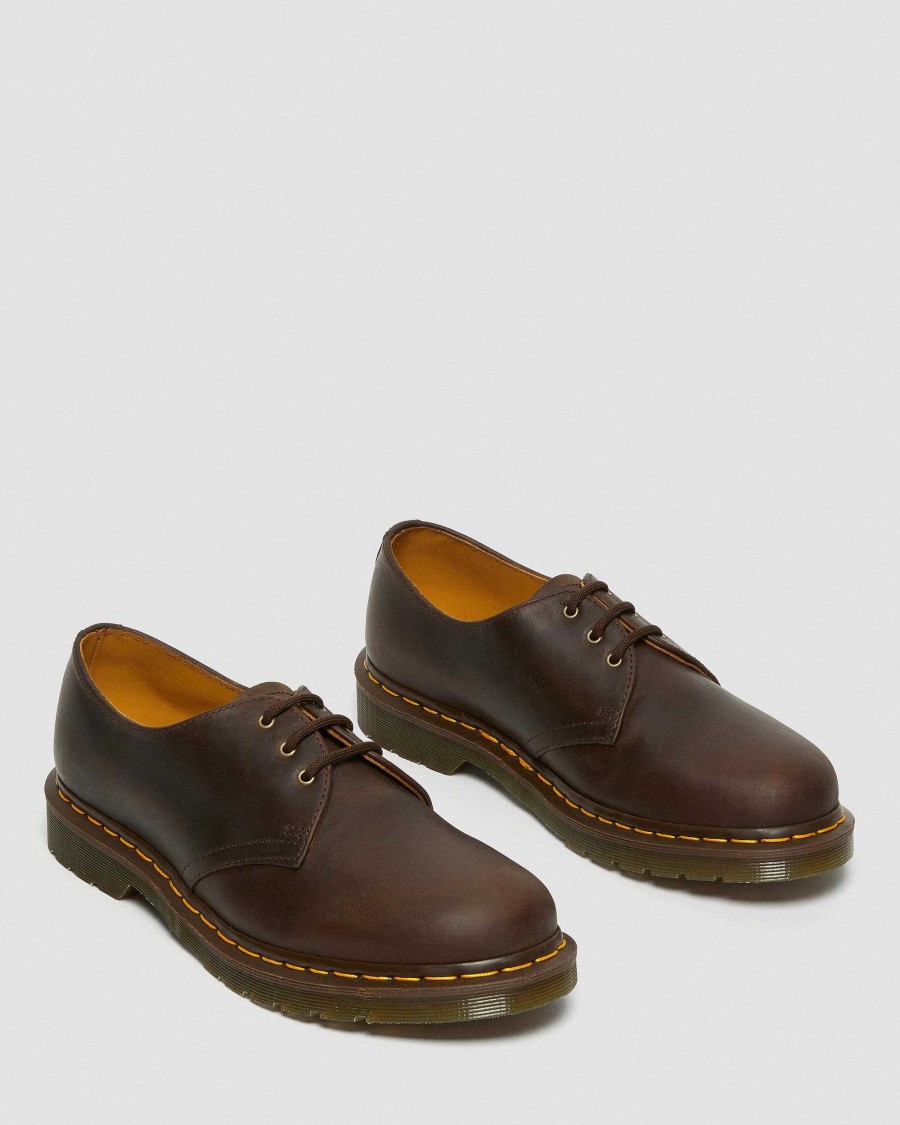 La Mia Genealogia Dr. Martens Scarpe Marroni | 1461 Crazy Horse Leather Oxford -Kengat Ruskea — Cavallo Pazzo+Pu