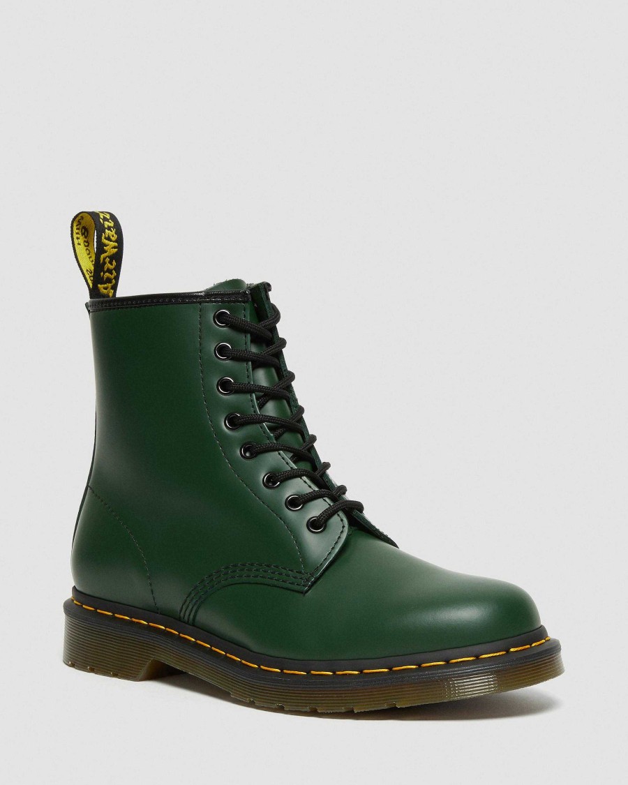 La Mia Genealogia Dr. Martens Tenie | Stringate In Pelle Liscia 1460 -Maiharit Vihrea: Liscio