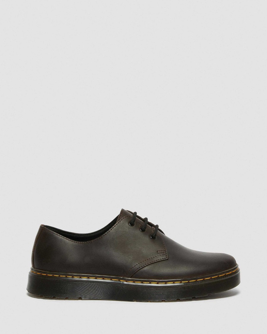 La Mia Genealogia Dr. Martens Scarpe Casual | Scarpe In Pelle Thurston Lo Crazy Horse Marrone Scuro — Crazy Horse+Pu