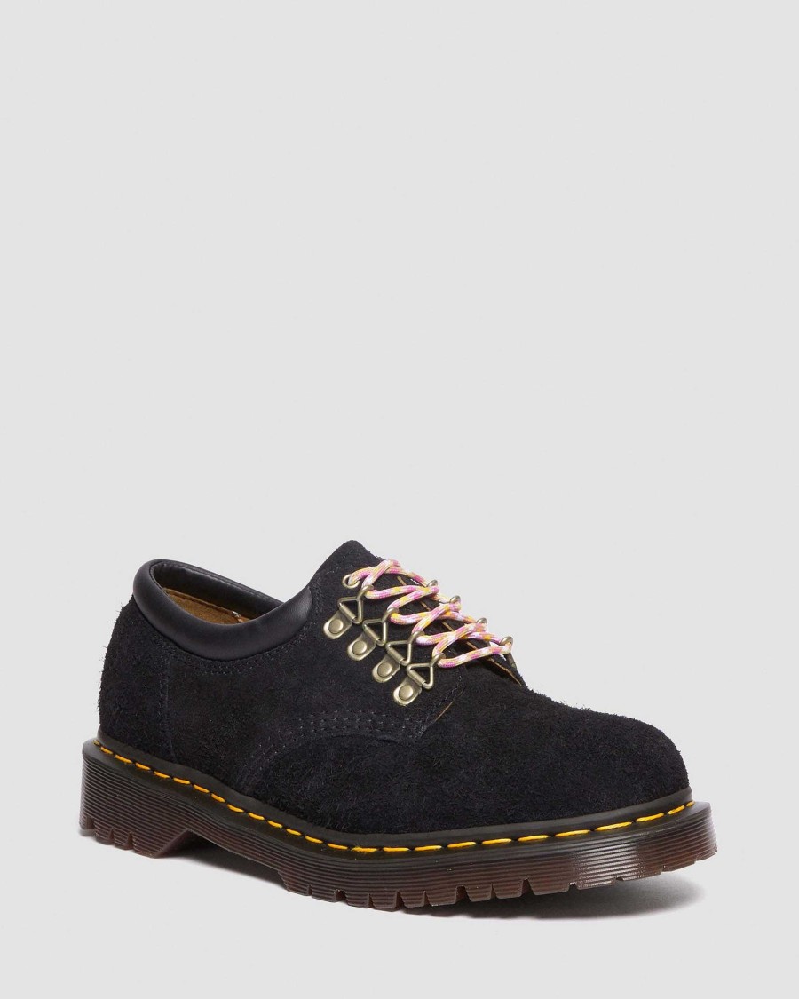 La Mia Genealogia Dr. Martens Scarpe Nere | 8053-Mokkakengat Nero: Pelle Scamosciata A Pelo Lungo