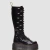 Le Signore Dr. Martens Tenie | Piattaforma Alta Al Ginocchio Con Lacci 1B60 Ltt Max - Maiharit Nero: Burro