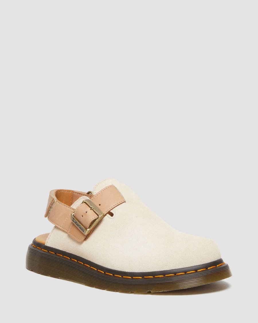 Le Signore Dr. Martens Pantofole | Slip-On Jorge Ii In Pelle Scamosciata E Pelle Paperinbeige+Beige — Ehsede+Carrara