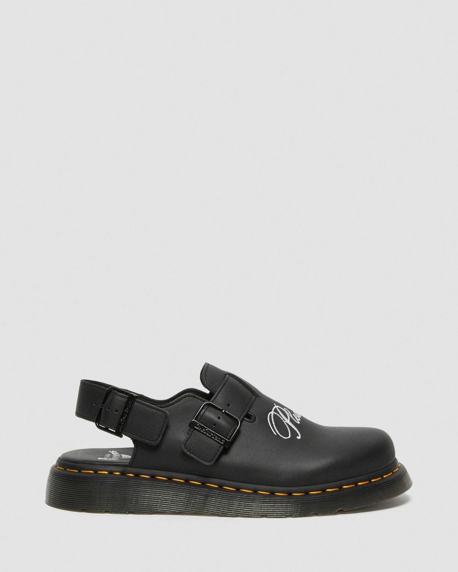 La Mia Genealogia Dr. Martens Sandalo Neri | Slip-On Jorge Pleasures In Pelle Nero: Scatta