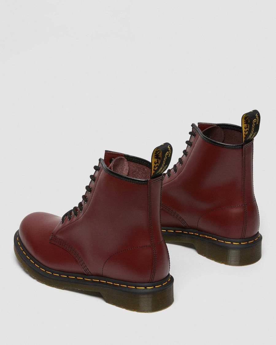 La Mia Genealogia Dr. Martens Tenie | Stringate In Pelle Liscia 1460 -Maiharit Rosso Ciliegia: Liscio