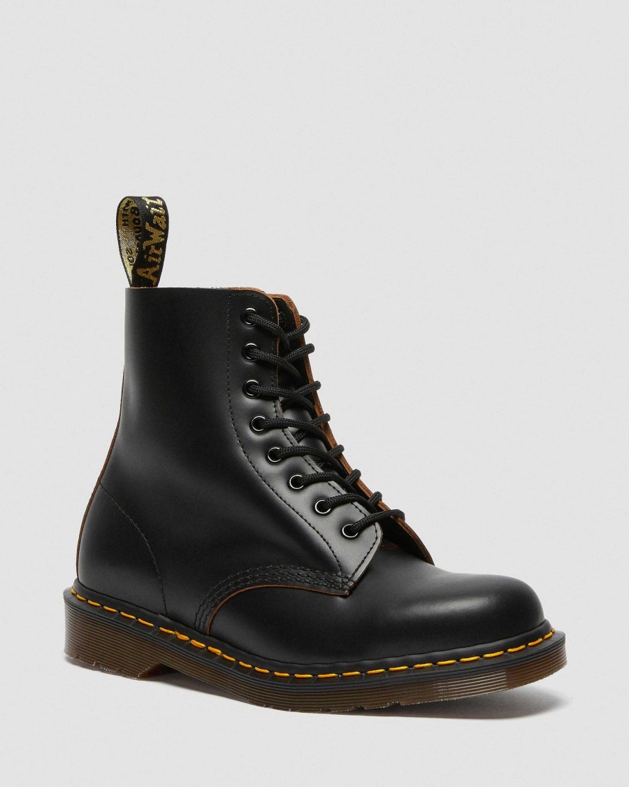 La Mia Genealogia Dr. Martens Prodotto In Inghilterra Mais | Stivaletti Vintage In Pelle Quilon 1460 Musta-Quilon