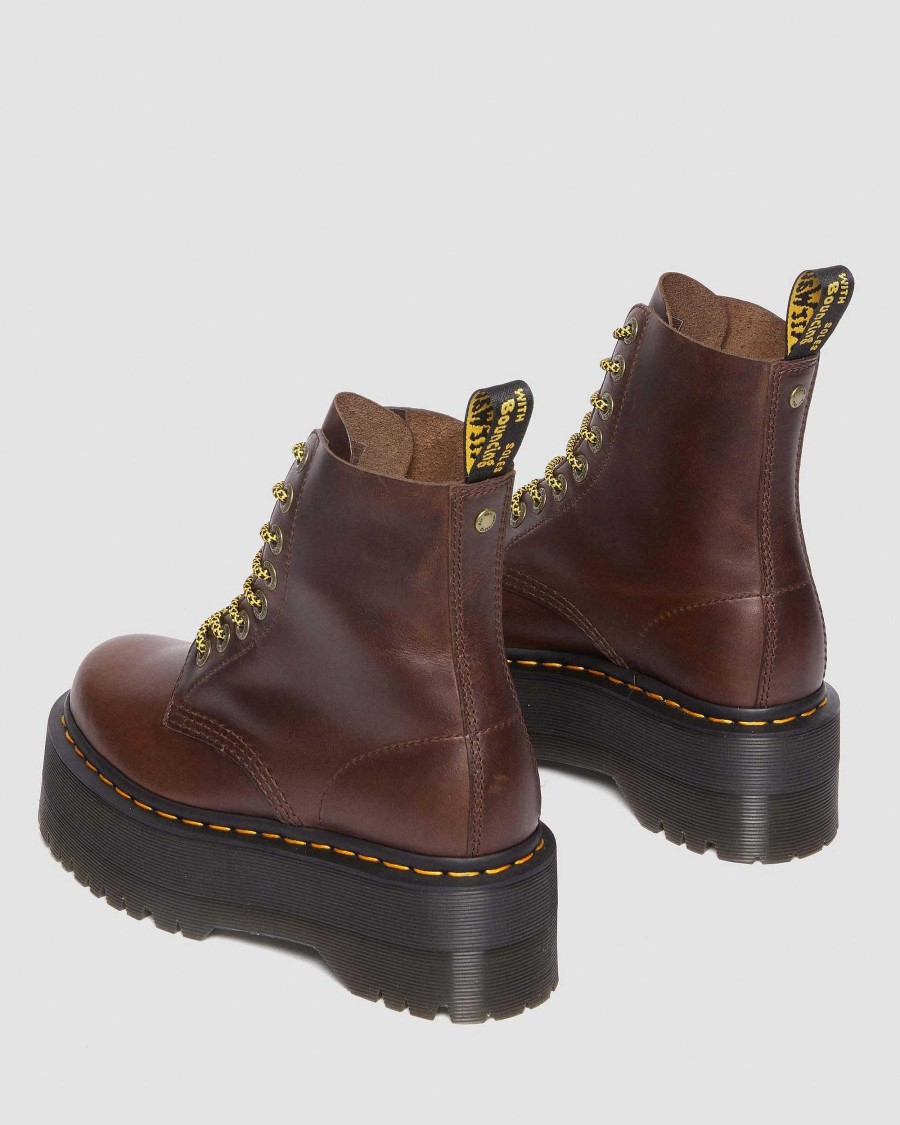 Le Signore Dr. Martens Tenie | 1460 Pascal Max Pelle -Piattaformamaiharit Marrone Scuro