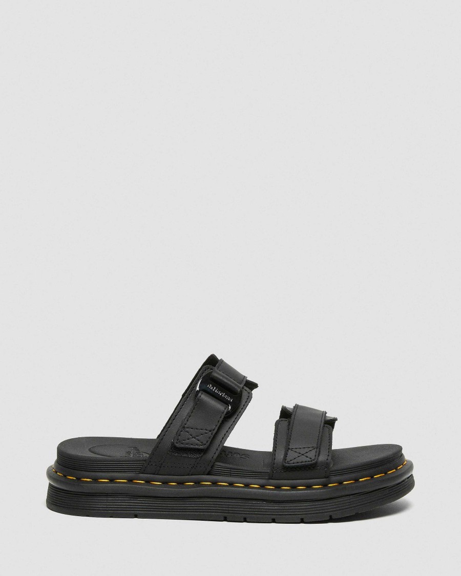 La Mia Genealogia Dr. Martens Quelli Appiccicosi | Sandali Chilton Slip On In Pelle Nero Idro