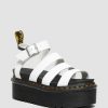 Le Signore Dr. Martens Sandalo Bianchi | Sandali Gladiatore Con Piattaforma In Pelle Blaire Quad Hydro Bianco Idro