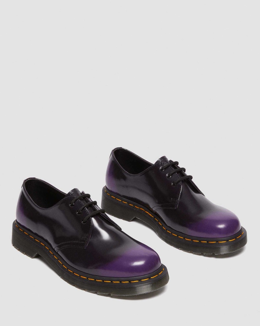 La Mia Genealogia Dr. Martens Scarpe Vegane | 1461 Rub Off Vegan Oxford -Kengat Black/Rich Purple — Oxford Rub Off