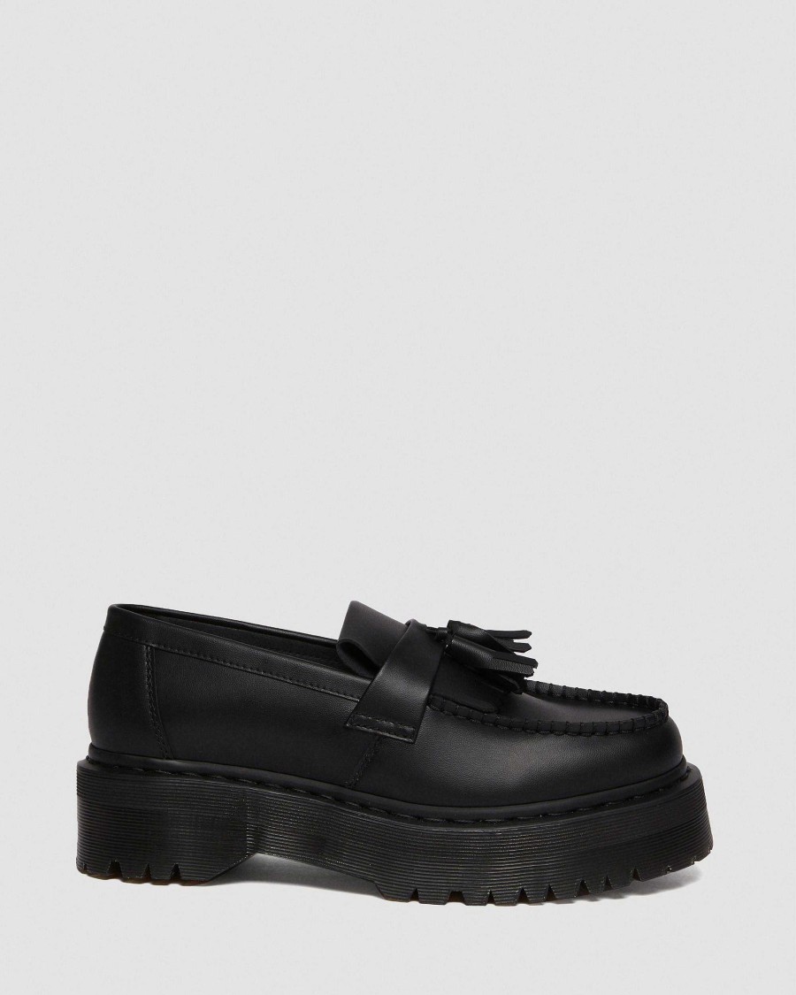 La Mia Genealogia Dr. Martens Scarpe Vegane | Adrian Quad Felix Vegan Platform Tassel -Loaferit Musta: Felix Rub Off