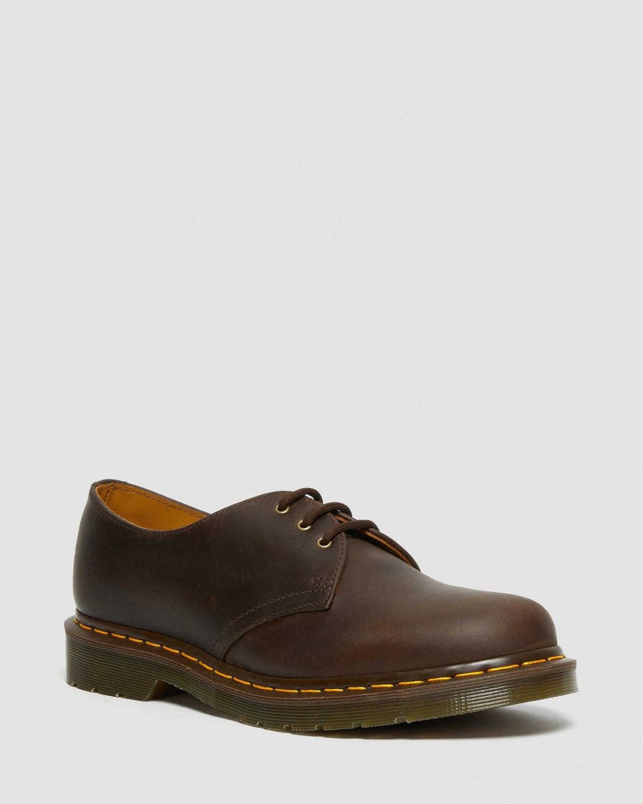 La Mia Genealogia Dr. Martens Scarpe Marroni | 1461 Crazy Horse Leather Oxford -Kengat Ruskea — Cavallo Pazzo+Pu