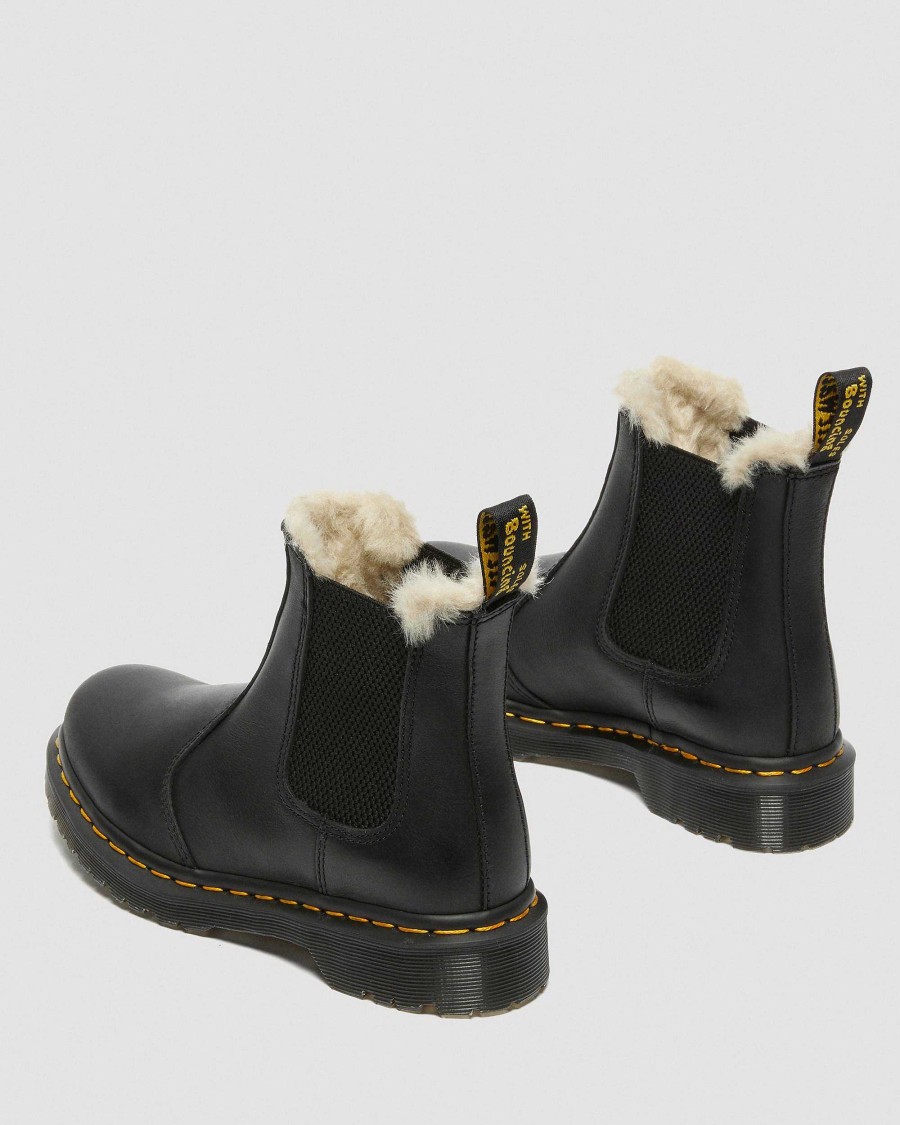 Le Signore Dr. Martens Stivaletti | Stivaletti Chelsea Leonore 2976 Foderati In Pelliccia Sintetica Musta: Wyoming Brunito