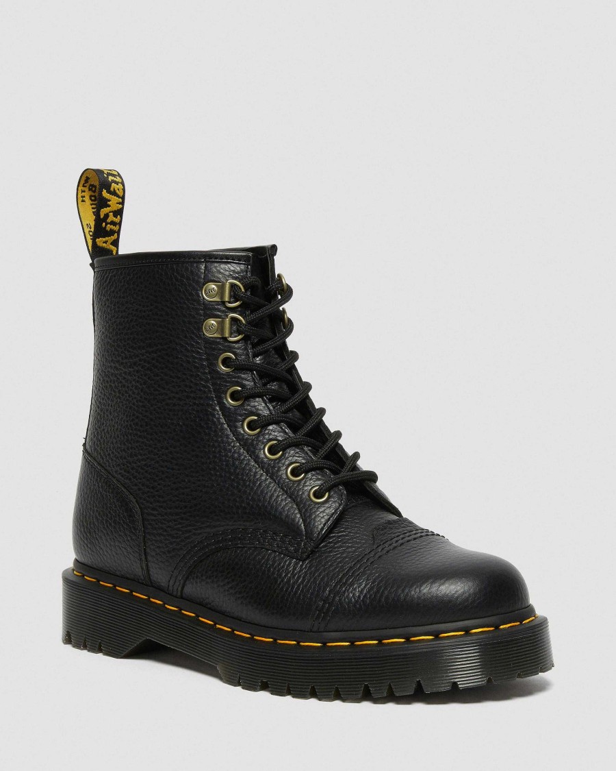 La Mia Genealogia Dr. Martens Piattaforme | Stringate In Pelliccia Sintetica 1460 Bex -Maiharit Musta: Nappa Macinata