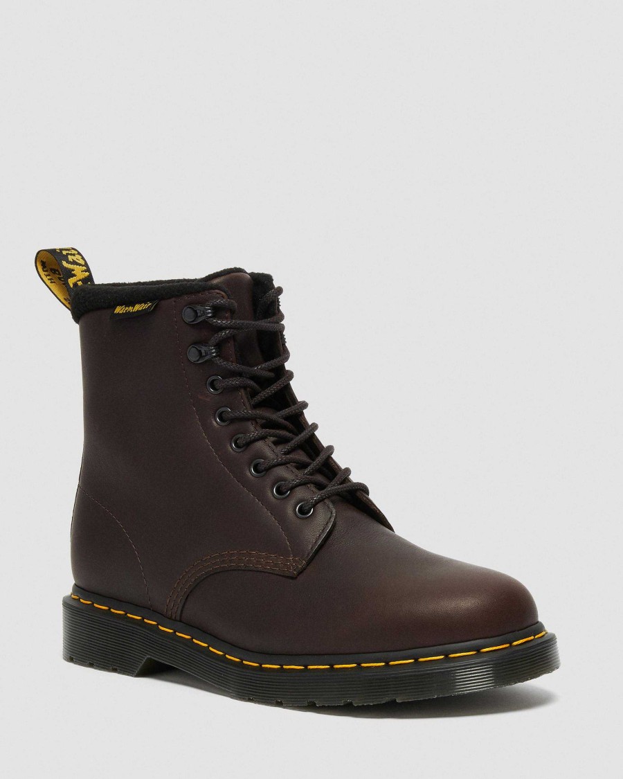 La Mia Genealogia Dr. Martens Maihar Marroni | 1460 Pascal Warmwair Valor Wp -Nahkamaiharit Marrone Scuro — Valor Wp