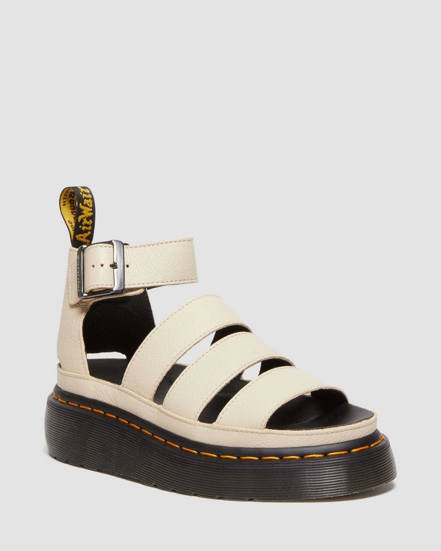 Le Signore Dr. Martens Sandalo Gladiatore | Sandali Con Plateau E Cinturino In Pelle Clarissa Ii Pisa Paperinbeige — Pisa