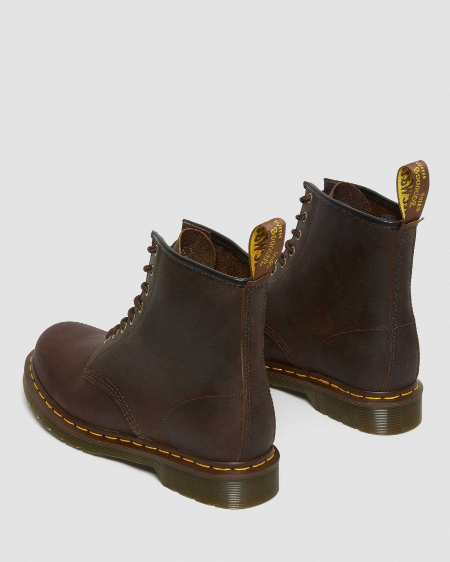 La Mia Genealogia Dr. Martens Maihar Marroni | 1460 Stivali Stringati In Pelle Crazy Horse Ruskea — Cavallo Pazzo+Pu