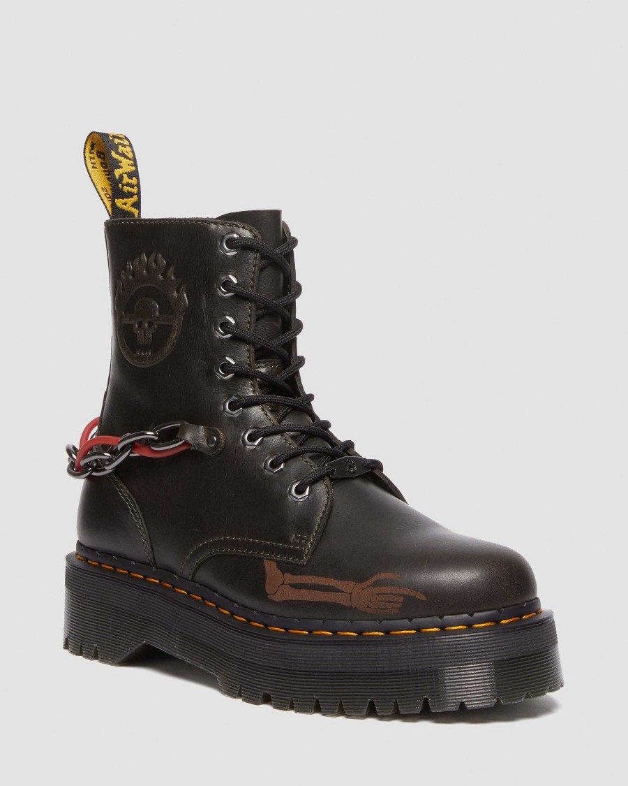 La Mia Genealogia Dr. Martens Piattaforme | Jadon Mad Max - Spazzola Per Pelle Talpa Scuro Orleans