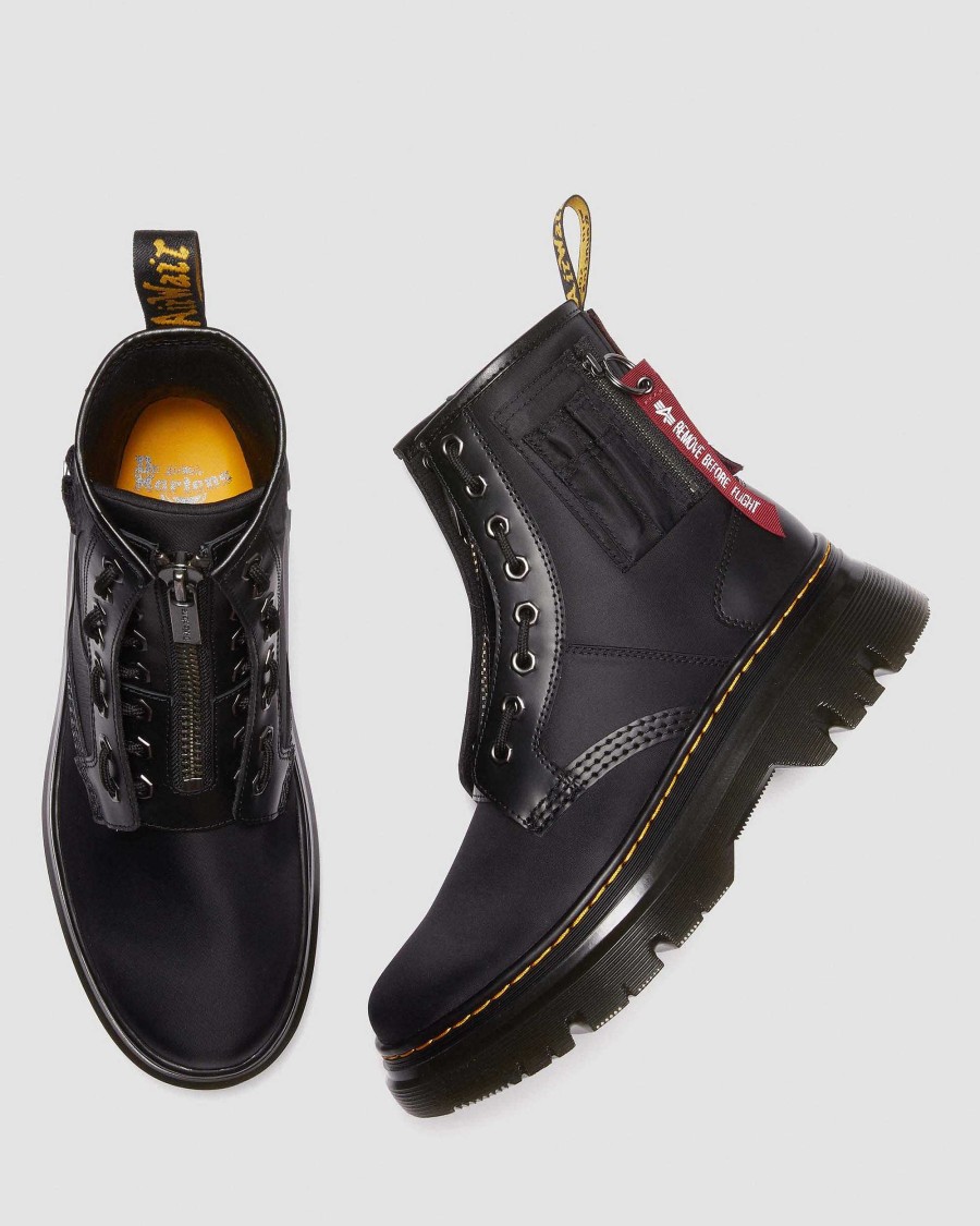 La Mia Genealogia Dr. Martens Calzature Utili | Stivali In Pelle E Nylon Tarik Alpha Industries Nero