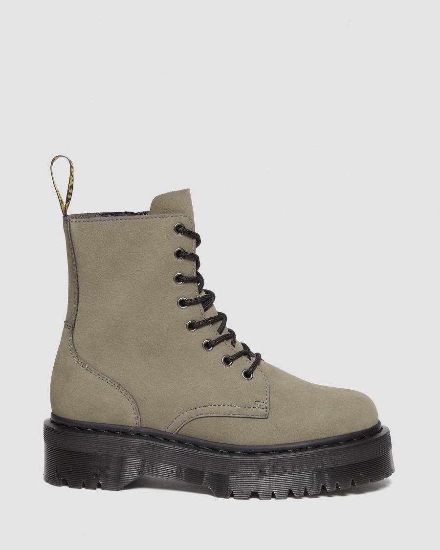 La Mia Genealogia Dr. Martens Formiche Invernali | Piattaforma Jadon In Nabuk Fresato -Maiharit Grigio Nichel — Nabuk Milled Wp