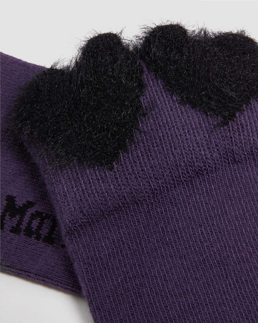 Accessorio Dr. Martens Ciuccio I Calzini | Calzini In Misto Cotone Con Dettaglio Cuore Viola Intenso: Misto Cotone Biologico