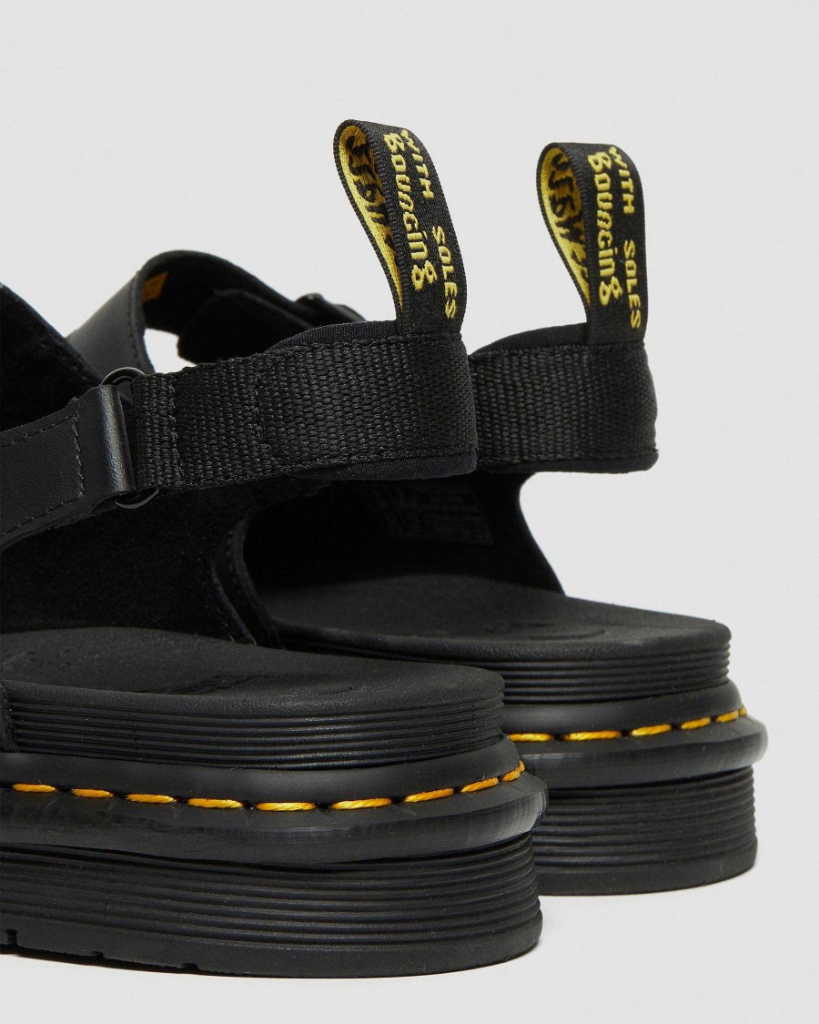 La Mia Genealogia Dr. Martens Quelli Appiccicosi | Sandali Infradito Soloman Hydro In Pelle Nero Idro