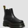 La Mia Genealogia Dr. Martens Piattaforme | Stivaletti Chelsea Audrick Nappa Lux In Pelle Con Plateau Nero: Nappa Lux