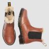 Le Signore Dr. Martens Stivaletti | Stivaletti Chelsea Leonore 2976 Foderati In Pelliccia Sintetica Marrone: Maniscalco