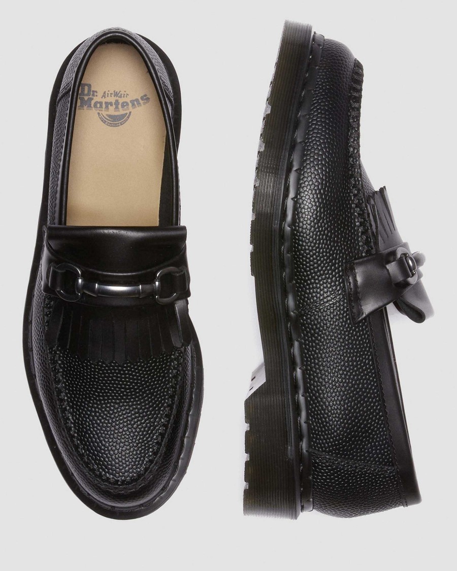 La Mia Genealogia Dr. Martens Tutti I Mocassini | Kiltie Adrian Snaffle In Pelle A Grana Di Ciottoli - Mocassino Nero