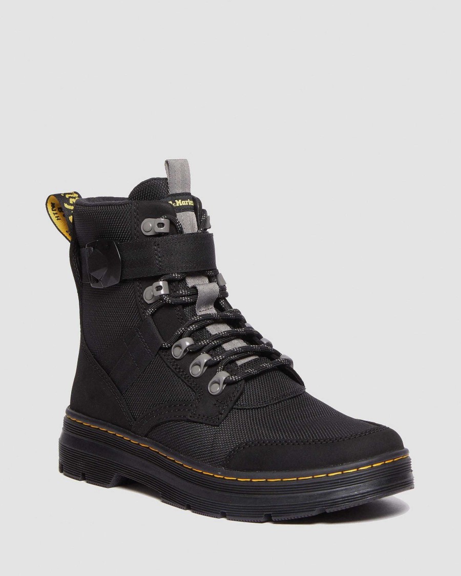 La Mia Genealogia Dr. Martens Calzature Utili | Combs Tech Ii Utilita Foderata In Pelliccia -Maiharit Nero: Nylon Bicolore Buffbuck