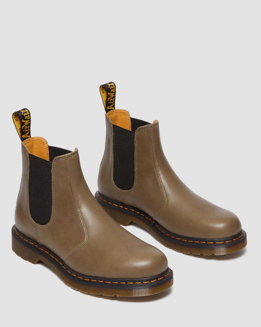 La Mia Genealogia Dr. Martens Formiche Invernali | 2976 Stivaletti Chelsea In Pelle Carrara Oliivi — Carrara