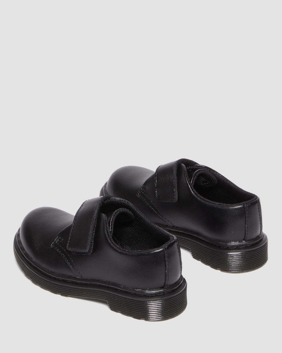 Bambini Dr. Martens Scarpe Da Scuola Per Ragazze | Scarpe Oxford Kamron Per Bambini Con Cinturino In Pelle E Velcro Nero: Lampada T