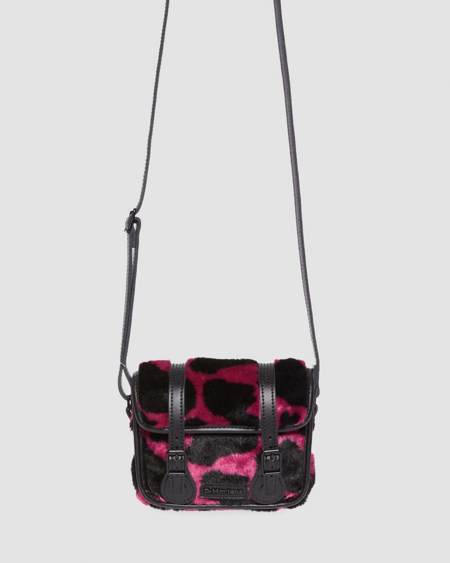 Le Signore Dr. Martens Mini Borsa | Borse A Tracolla Con Stampa Mucca Da 7 Pollici Thrift Pink+Black — Stampa Mucca + Kiev