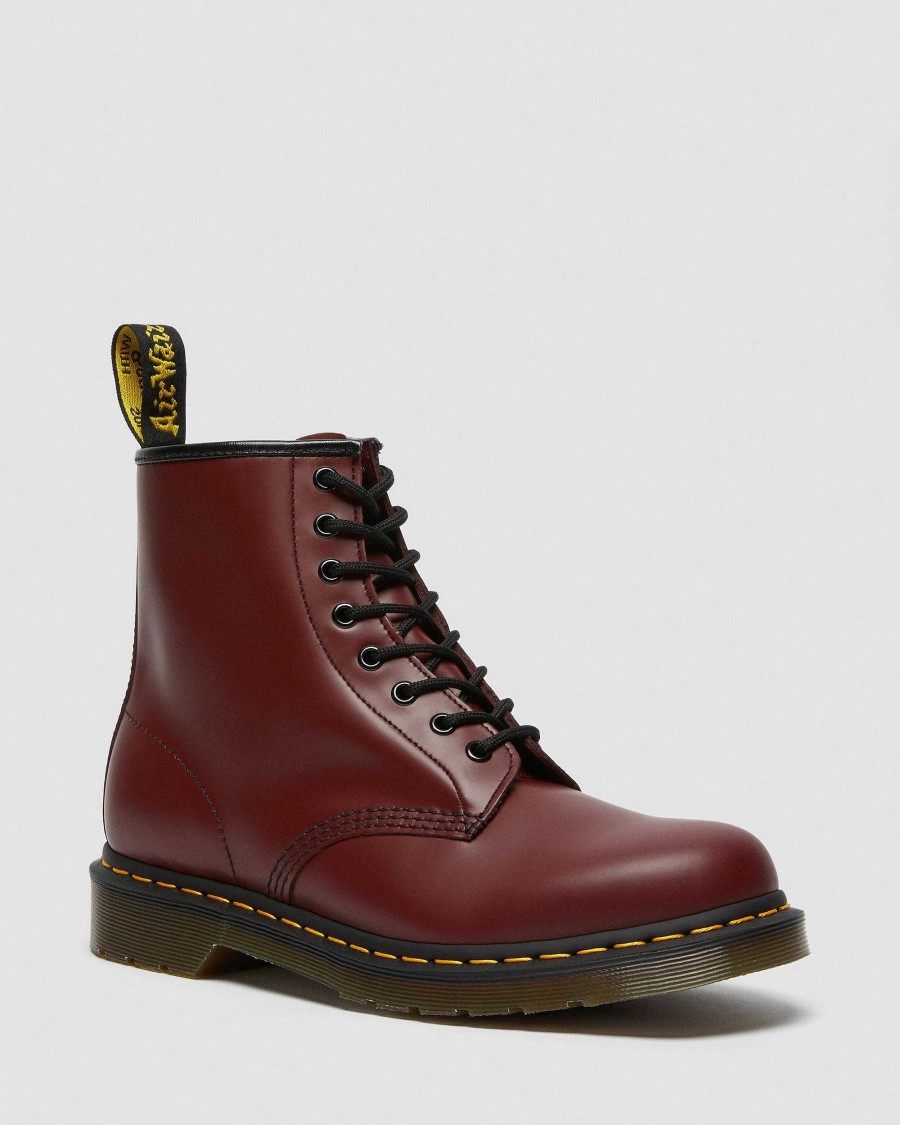 La Mia Genealogia Dr. Martens Tenie | Stringate In Pelle Liscia 1460 -Maiharit Rosso Ciliegia: Liscio