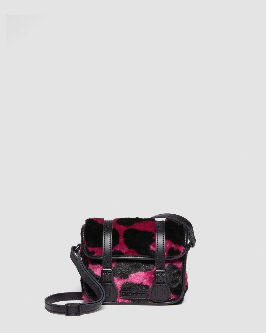 Le Signore Dr. Martens Mini Borsa | Borse A Tracolla Con Stampa Mucca Da 7 Pollici Thrift Pink+Black — Stampa Mucca + Kiev