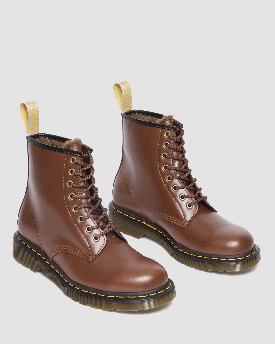 La Mia Genealogia Dr. Martens Maihari Vegani | Lacci Foderati Vegan 1460 Borg -Maiharit Marrone Norfolk Vegano