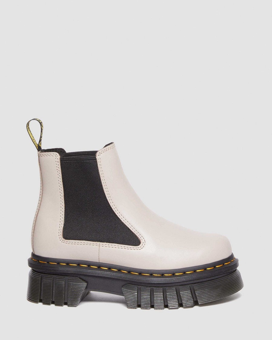 La Mia Genealogia Dr. Martens Piattaforme | Stivaletti Chelsea Audrick Nappa Lux In Pelle Con Plateau Talpa Vintage — Nappa Lux