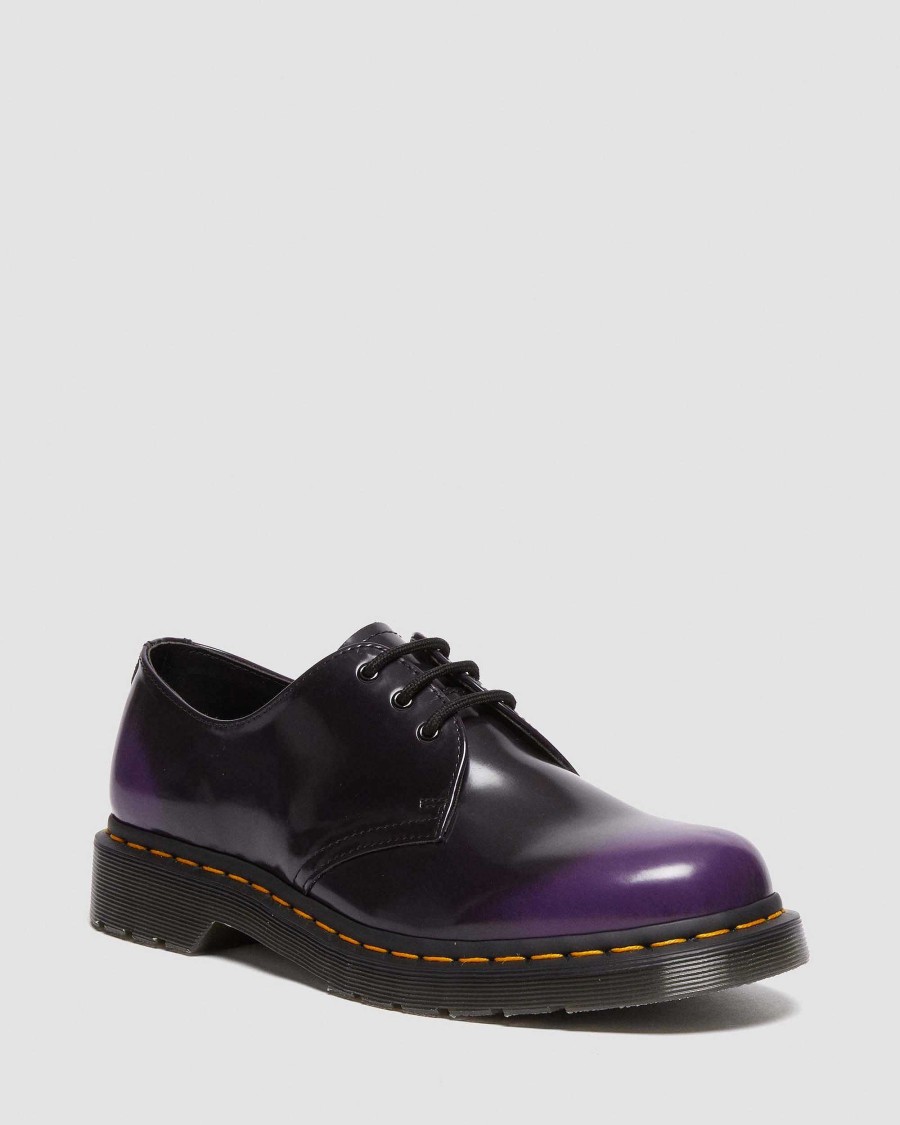 La Mia Genealogia Dr. Martens Scarpe Vegane | 1461 Rub Off Vegan Oxford -Kengat Black/Rich Purple — Oxford Rub Off