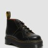 La Mia Genealogia Dr. Martens Piattaforme | Scimmia Con Piattaforma Church Quad In Pelle -Maiharit Musta: Liscio Vintage